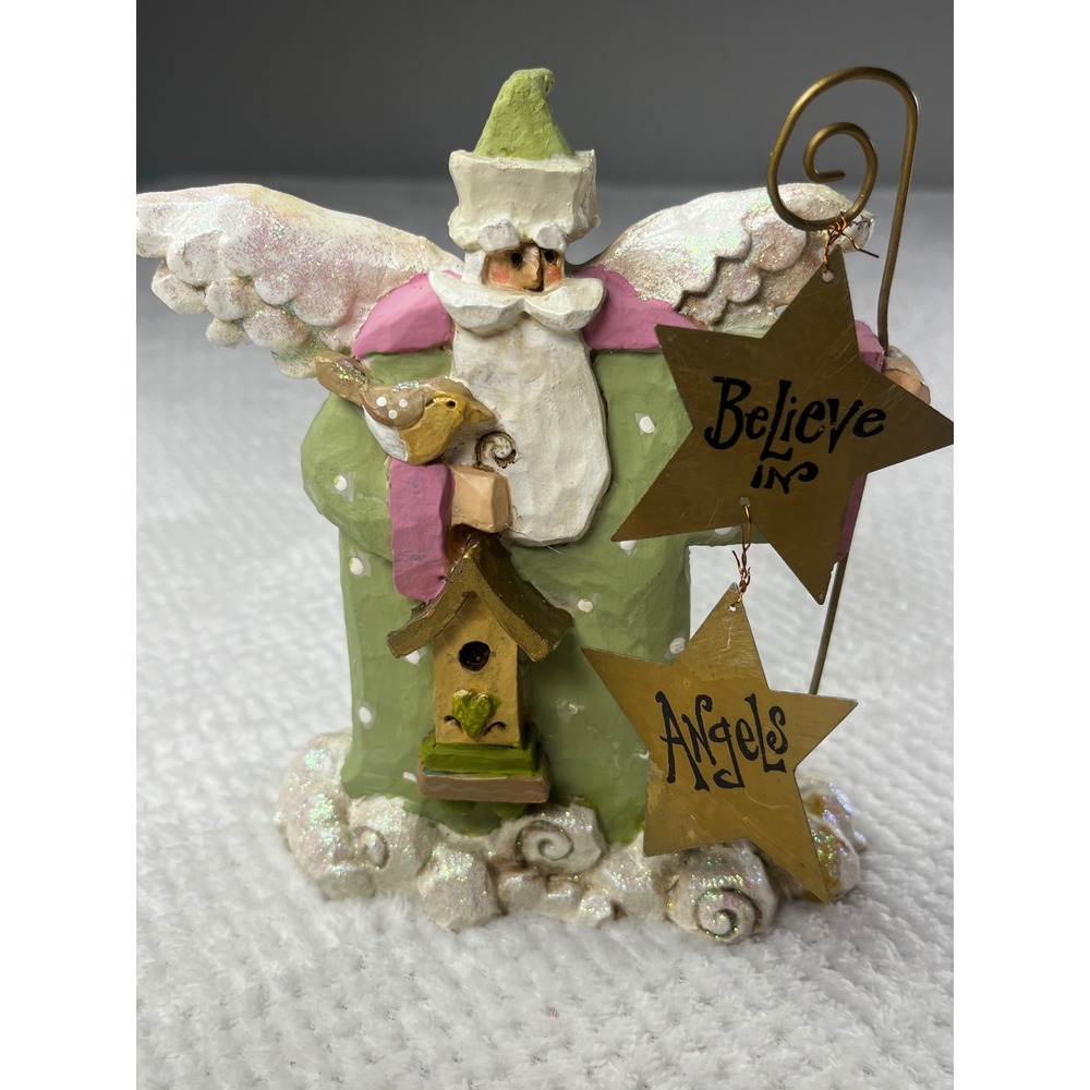 Kurt S Adler Angel Believe In Angels Birdhouse‎ Glitter Christmas Figurine